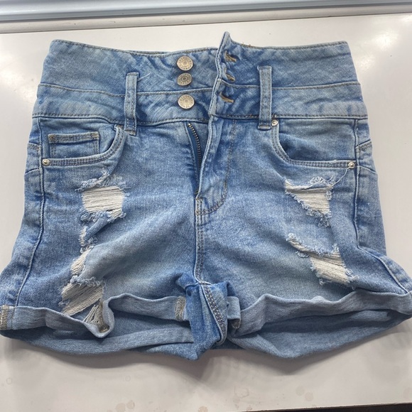 Woman’s blue Jean shorts, Size 00 - Picture 1 of 4